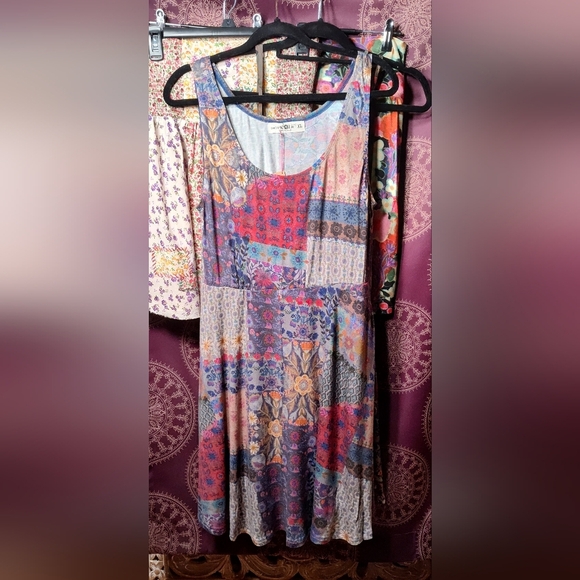 OPAL "BUTTERSOFT" BALLET DRESS - BLUE PATCHWORK - XL Natural Life - Picture 9 of 9